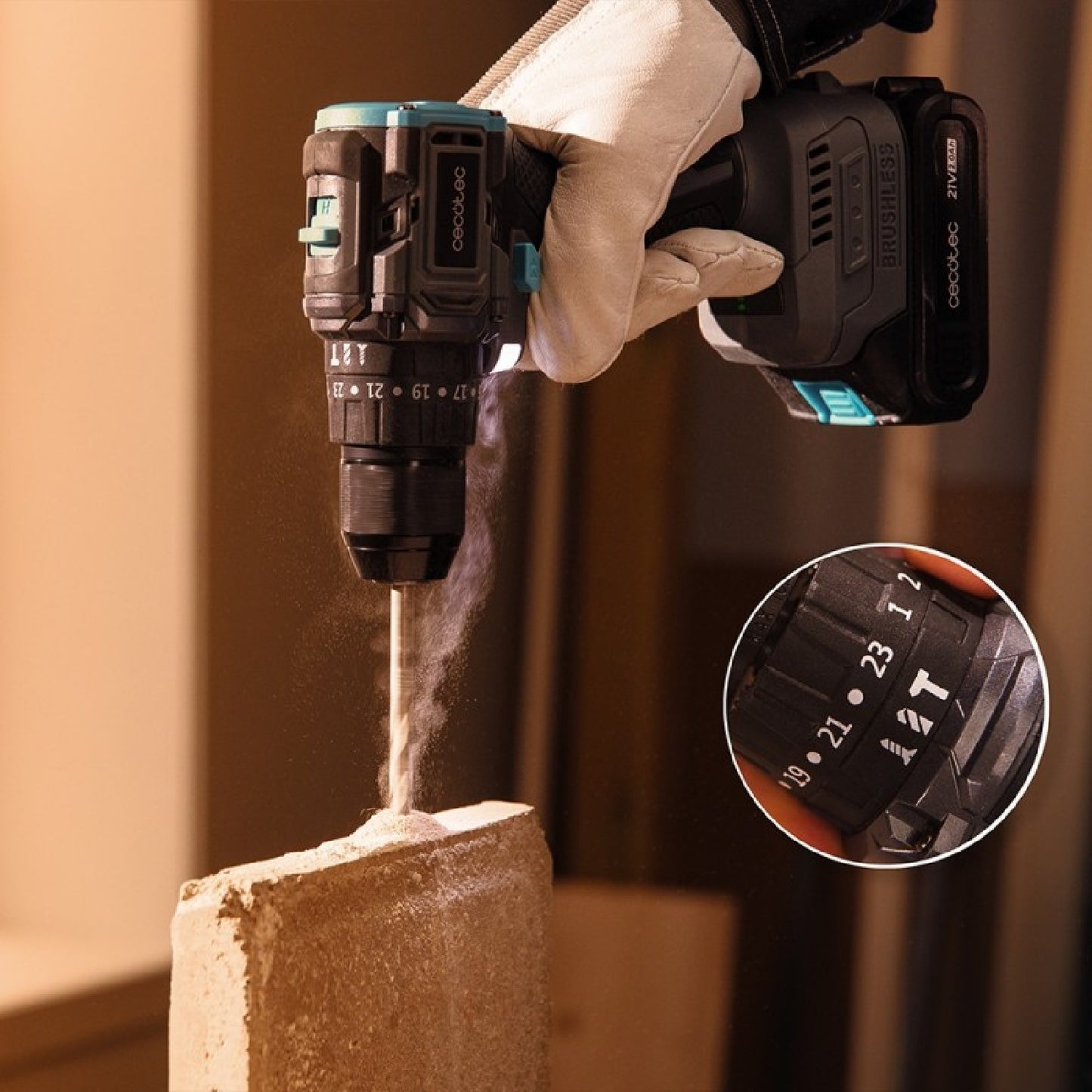 Cecotec Taladro Percutor Y Atornillador 2 Baterías 21v-2000mah Powerforce 3000 Impact Brushless. Motor Brushless, 32000i_3