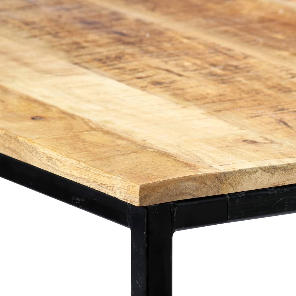 Mesa De Comedor Madera Maciza De Mango Rugosa 140x70x75 Cm_2