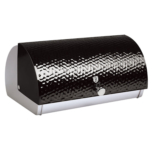 Panera De Mesa Para Guardar Pan Bollería, Tapa Deslizante, Acero Inoxidable, Diseño Moderno Berlinger Haus Primal Gloss, Acero Inoxidable / Negro_0