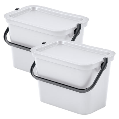 Set De 2 Papeleras moda 5l Blanco Con Asa_0