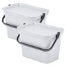Set De 2 Papeleras moda 5l Blanco Con Asa