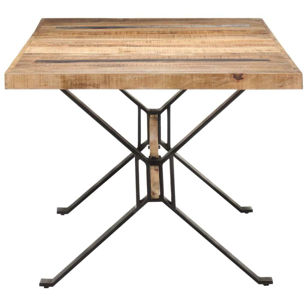 Mesa De Comedor Madera De Mango Rugosa 180x90x76 Cm_1