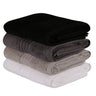 Juego De Toallas De Mano (4 Piezas) Blanco, Gris, Gris Oscuro Y Negro