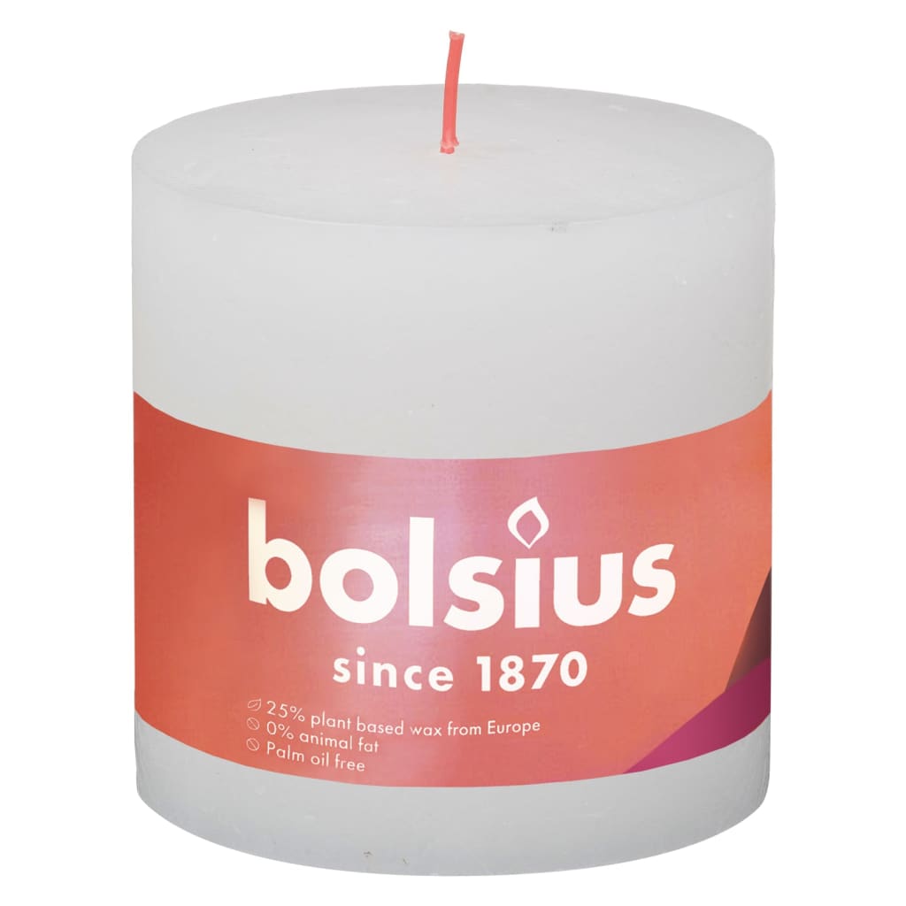 Bolsius Velas Rústicas Shine 3 Unidades Blanco Turbio 100x100 Mm_1