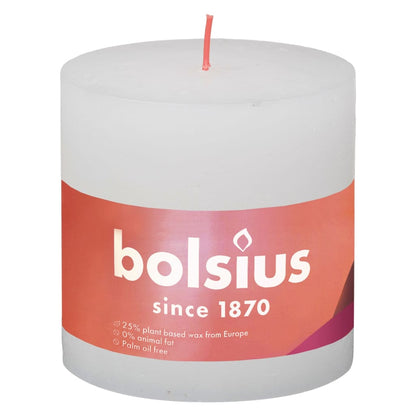 Bolsius Velas Rústicas Shine 3 Unidades Blanco Turbio 100x100 Mm_1