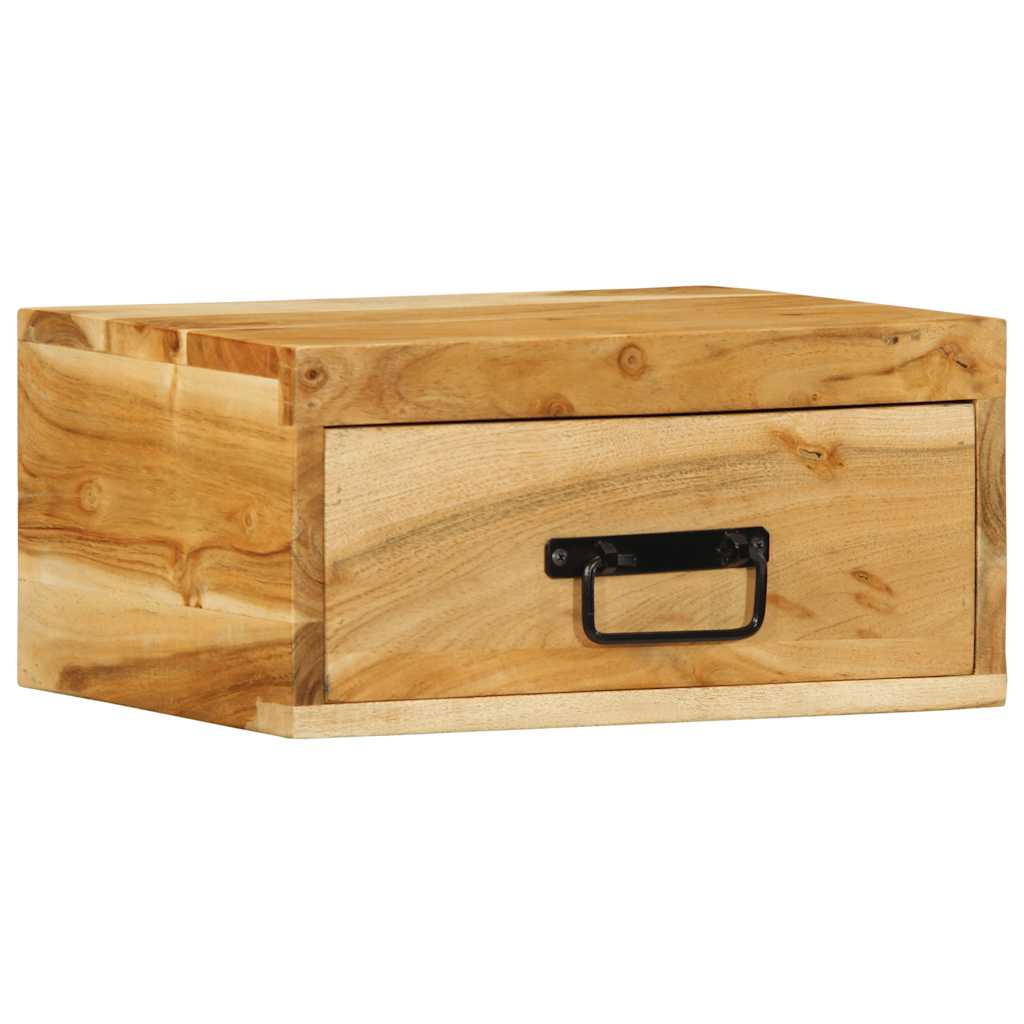 Mesitas De Noche De Pared 2 Uds Madera Maciza De Acacia_1