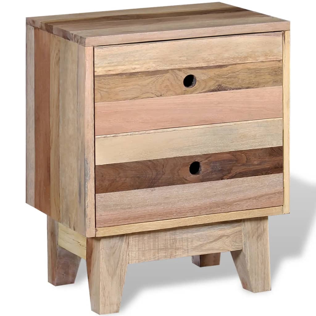 Mesita De Noche De Madera Maciza Reciclada_2