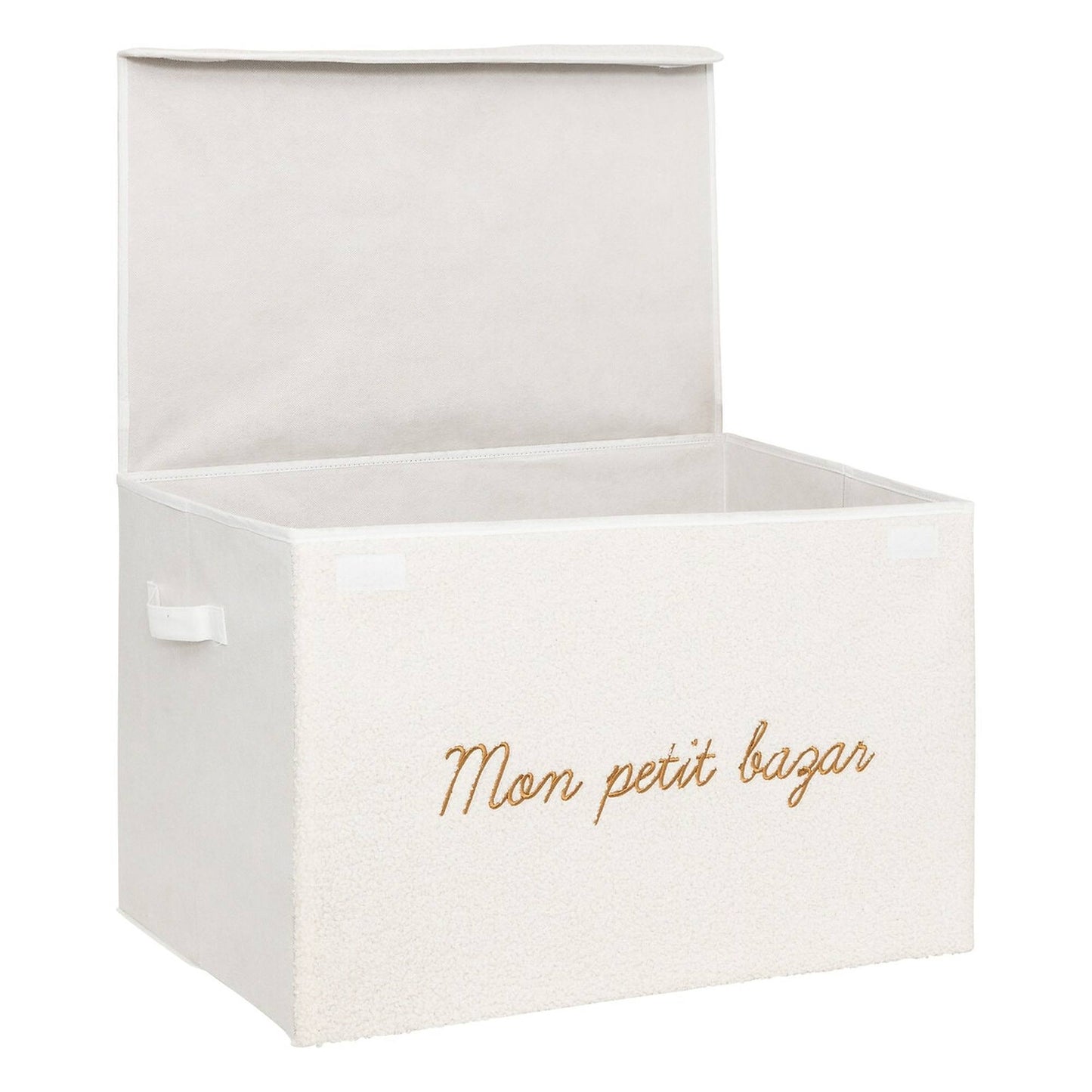 Baúl De Almacenamiento Infantil Yuma Blanco Rizado 36x57cm