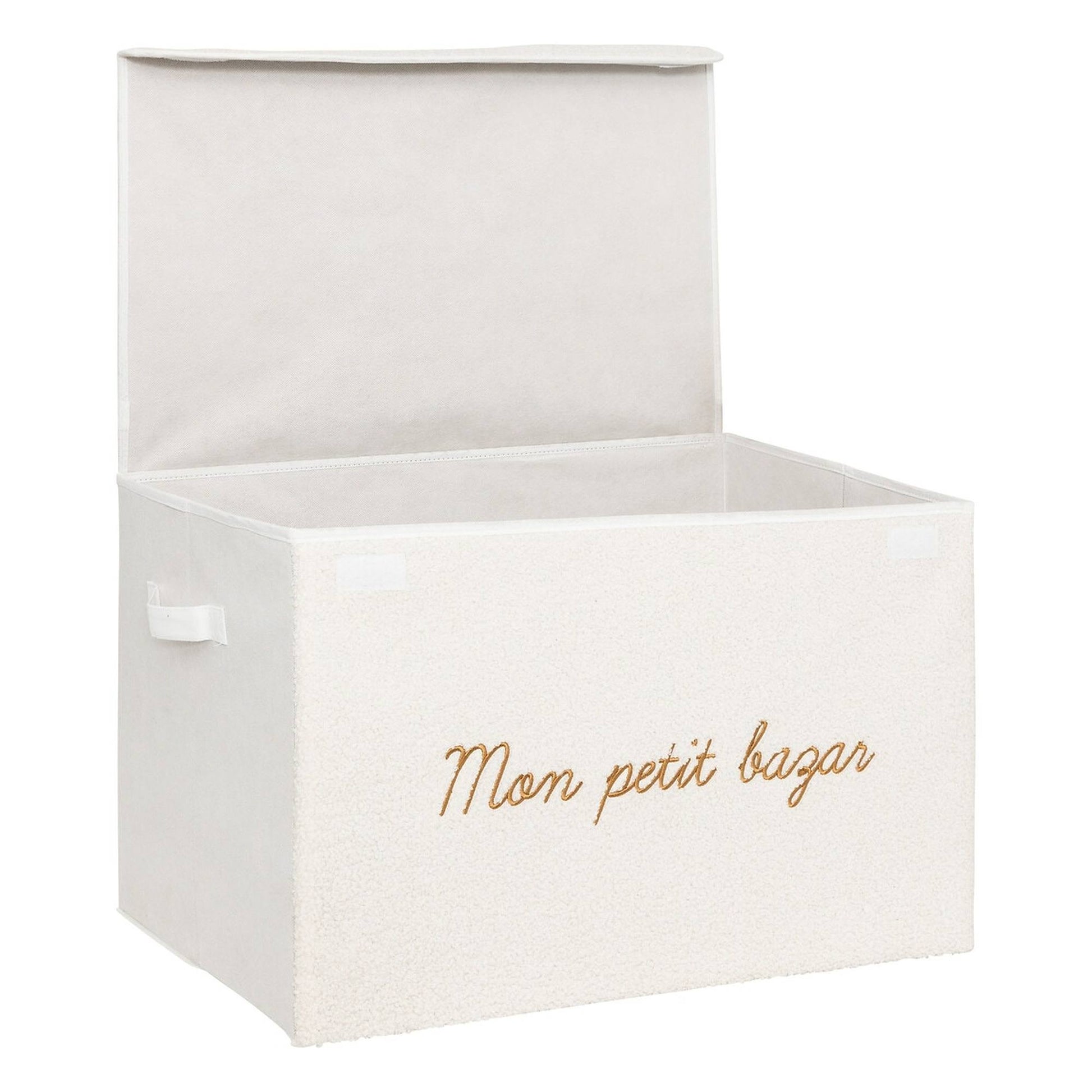 Baúl De Almacenamiento Infantil Yuma Blanco Rizado 36x57cm