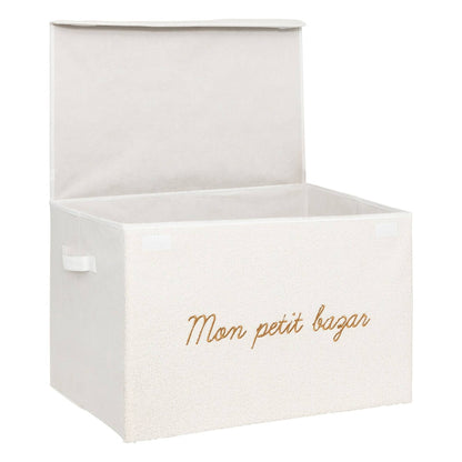 Baúl De Almacenamiento Infantil Yuma Blanco Rizado 36x57cm