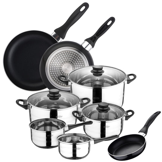 Set San Ignacio: Juego De Tres Sartenes + Batería De Cocina 8 Piezas_0