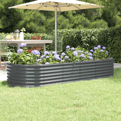 Jardinera Arriate Acero Galvanizado Antracita 224x80x36 Cm_1