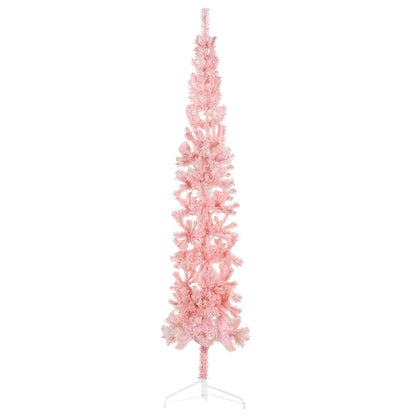 Vidaxl Medio Árbol De Navidad Artificial Con Soporte Rosa 210 Cm_0