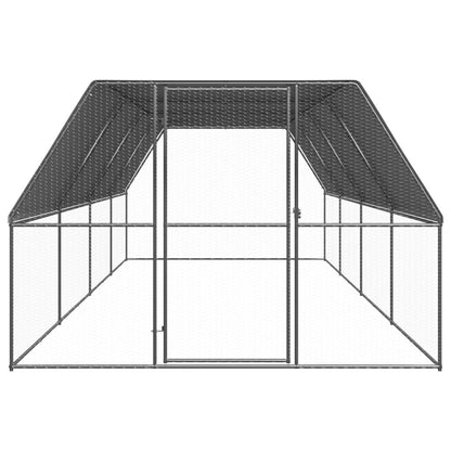 Vidaxl Jaula Gallinero De Acero Galvanizado 3x8x2 M_1