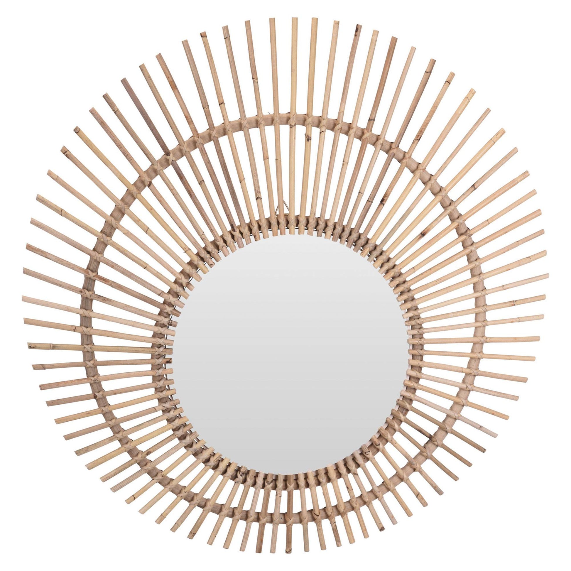 Well Home Espejo Redondo De Ratan Ø90cm