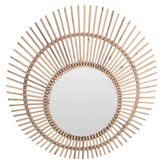 Well Home Espejo Redondo De Ratan Ø90cm