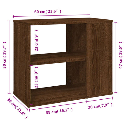 Armario Auxiliar Madera Contrachapada Marrón Roble 60x30x50 Cm / Vetonek_4