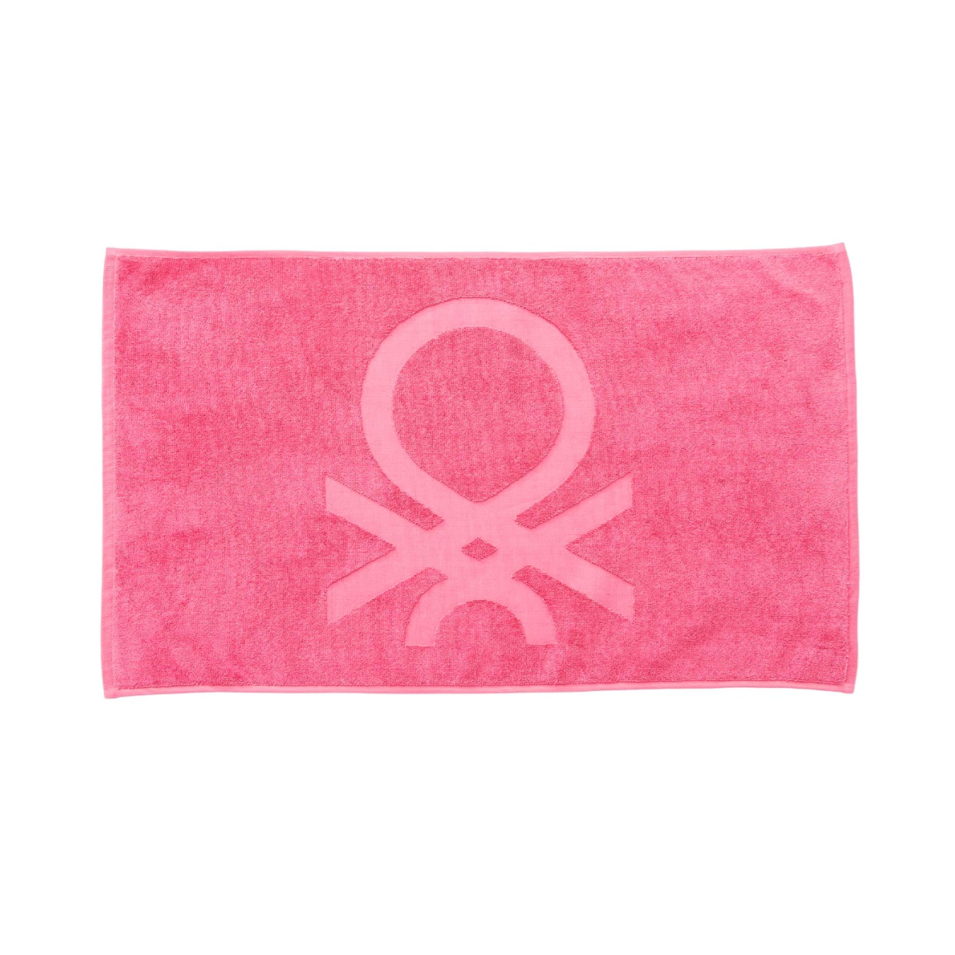 Alfombra De Baño 50x80cm 1000gsm 100% Algodon C/ Logo Bordado Rosa Core Benetton_0