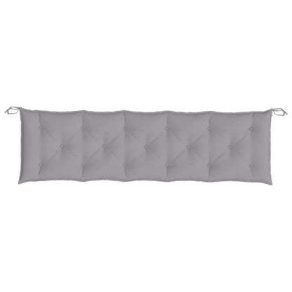 Vidaxl Cojín De Banco De Jardín Tela Oxford Gris 180x50x7 Cm_3