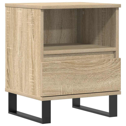 Mesita De Noche Madera De Ingeniería Roble Sonoma 40x35x50 Cm_0
