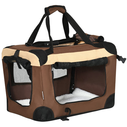 Pawhut Transportín Mochila Para Perros Gatos Plegable Cojín Suave 50,5x33,5x35cm_0