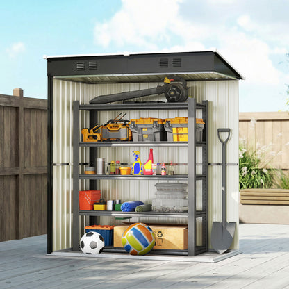 Outsunny Caseta De Jardín Exterior 1,37 M² Con Puerta Con Pestillo Y Ventilación_4