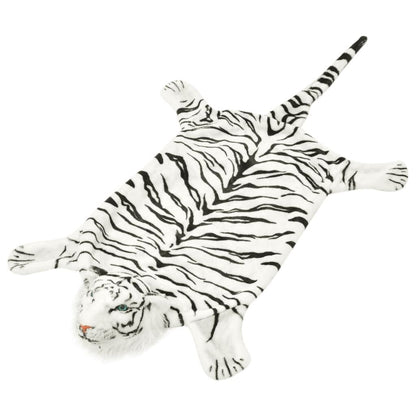Vidaxl Alfombra Afelpada De Tigre 144 Cm Blanca_0