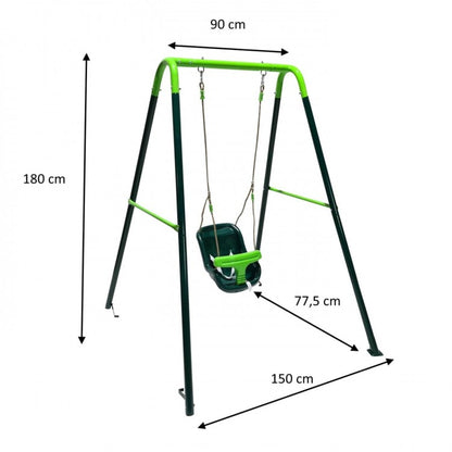 Columpio Individual Metalico Masgames Babol Con Asiento Bebe.
