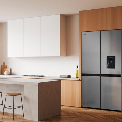 Cecotec Frigorífico Puerta Francesa Inox Con Dispensador De Agua De 510 L Bolero Coolmarket Fd 510 Wd Inox E. 183 Cm De_1