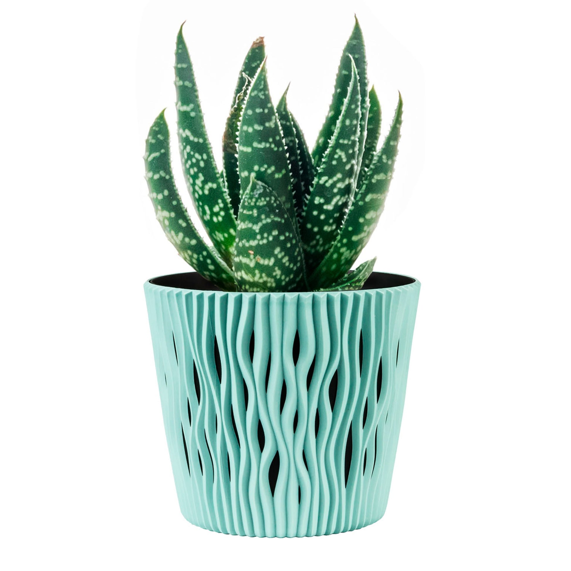 Maceta Redonda De Plastico Sandy Round En Color Salvia 15,8 (largo) X 15,8 (ancho) X 13,8 (alto) Cm_5