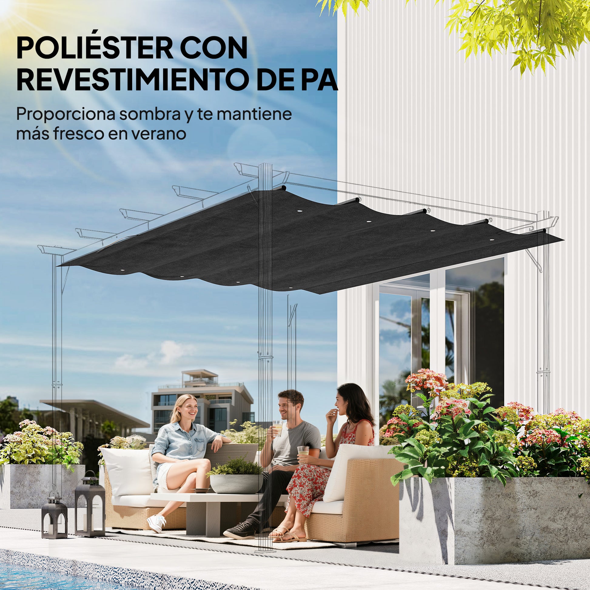 Outsunny Techo De Pérgola 3x2_4