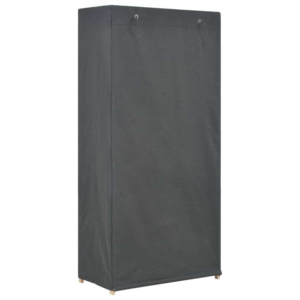 Armario De Tela De 3 Niveles Gris 79x40x170 Cm_2