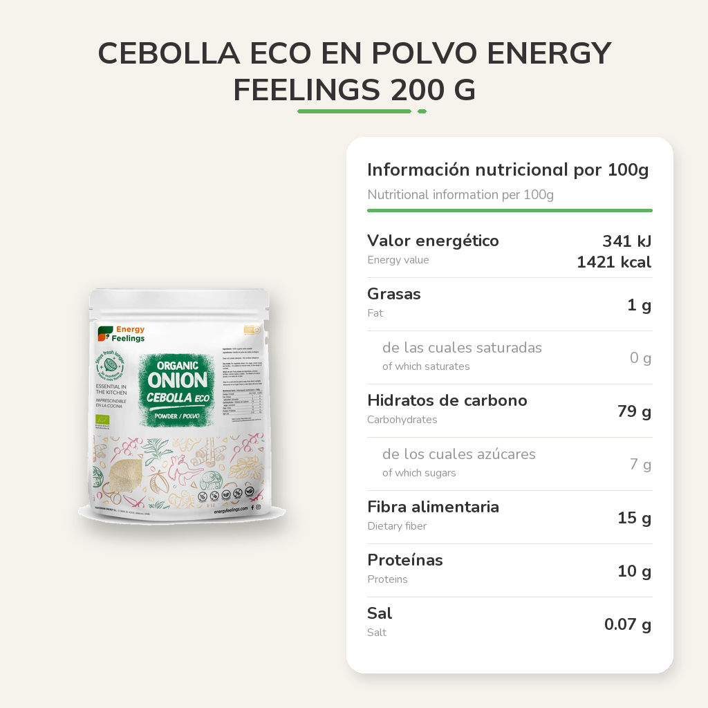 Información nutricional