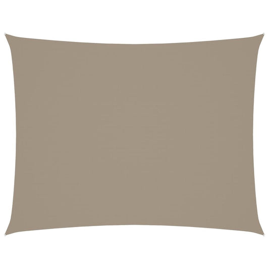 Vidaxl Toldo De Vela Rectangular Tela Oxford Gris Taupe 4x5 M_0