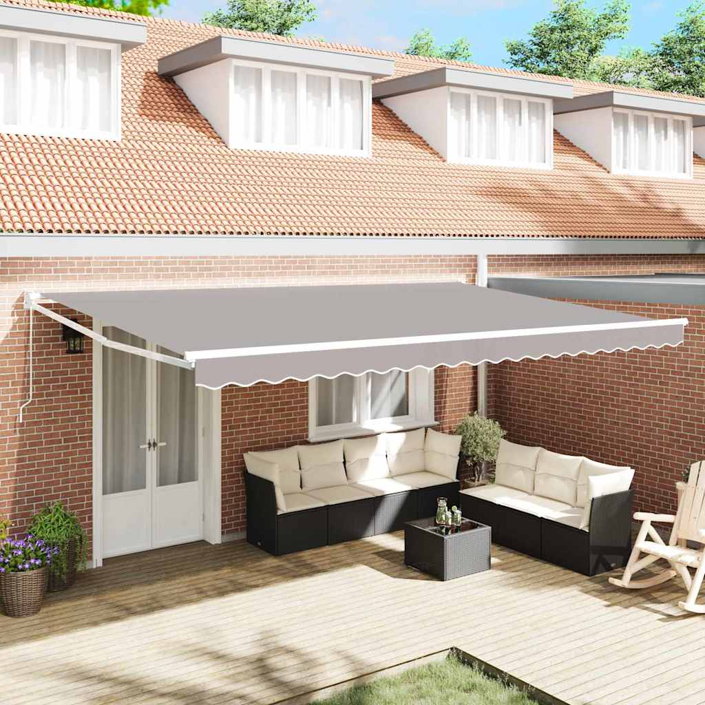 Toldo Retráctil Gris Claro 500 X 300 X 165 Cm_1
