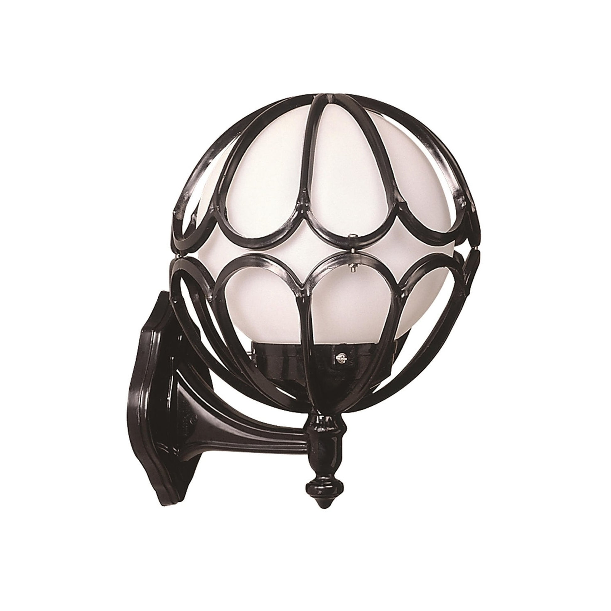 Aplique De Pared Para Exterior, Abs , Negro, 28x23x34, Casquillo E 27 Max 60 W_0