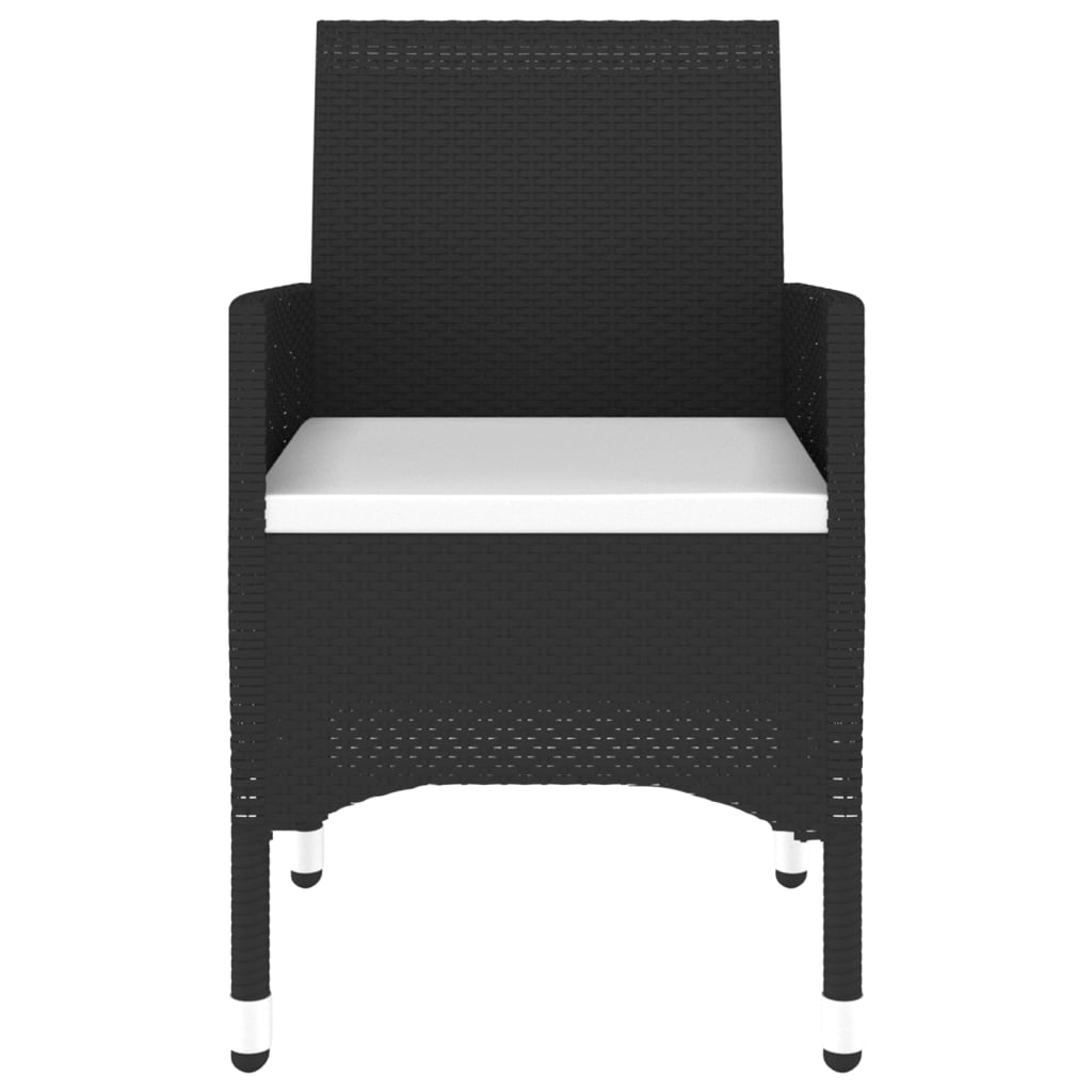 Vidaxl Juego De Comedor De Jardín 9 Piezas Ratán Sintético Negro_5