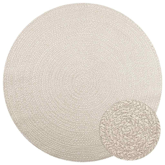 Vidaxl Alfombra Zizur Aspecto Yute Interior/exterior Crema Ø 200 Cm_0