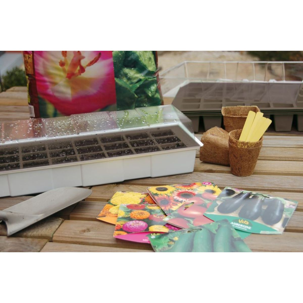 Mini invernadero repisa ventana Kit Windows Nortene 49x15,5 cm