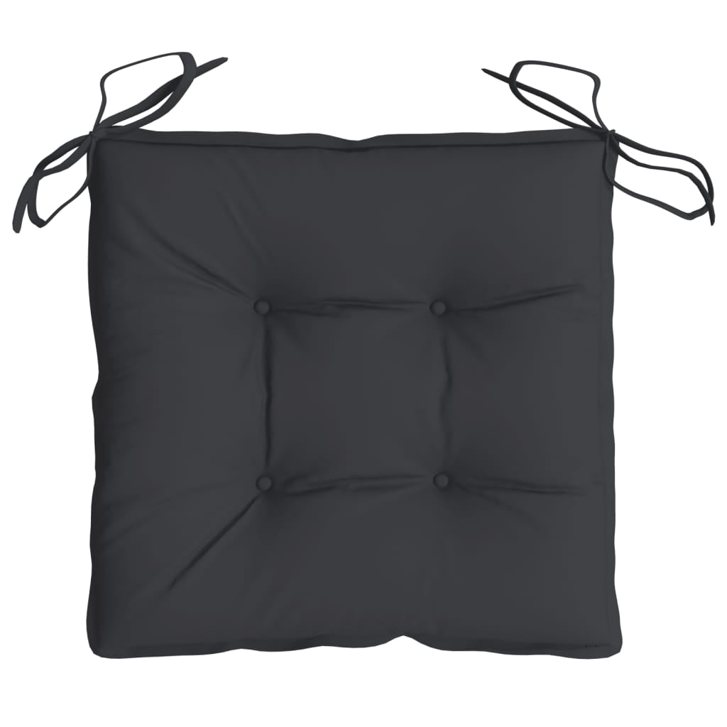 Vidaxl Cojines De Silla De Jardín 2 Uds Tela Oxford Negro 50x50x7 Cm_4
