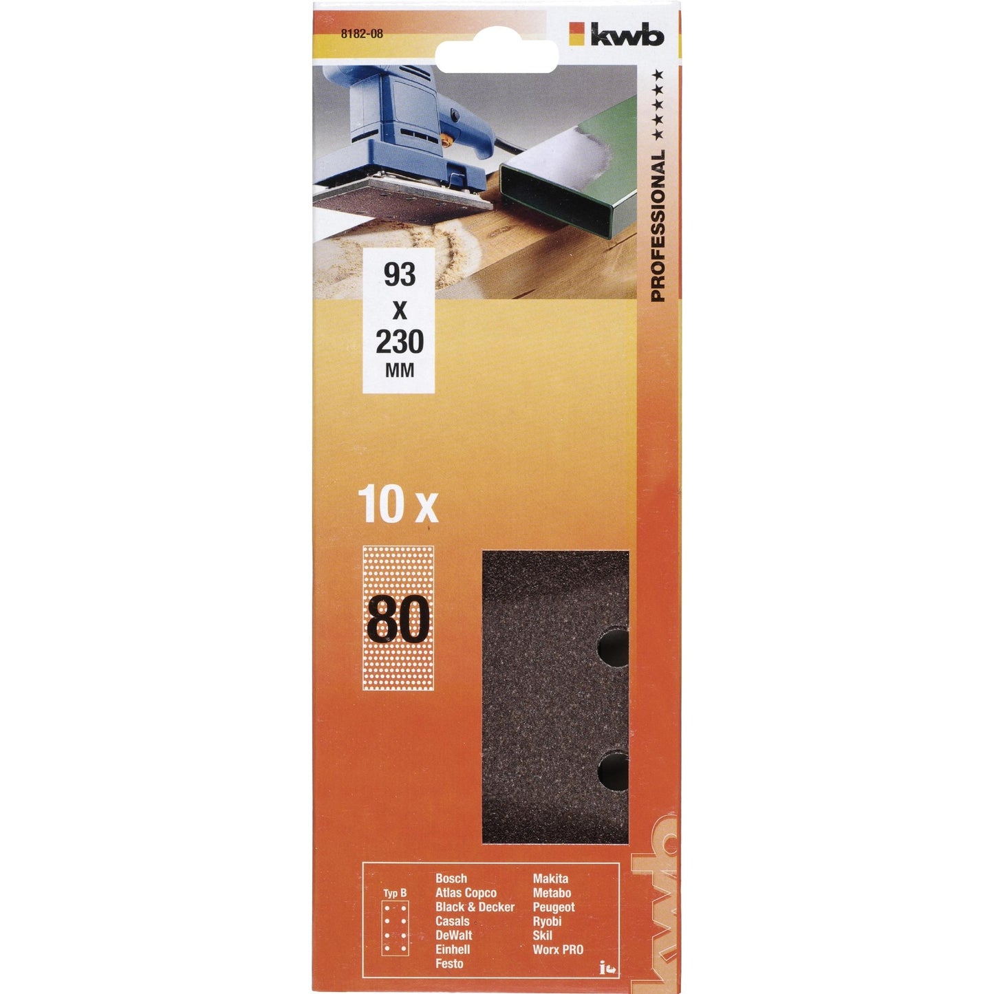 Tiras abrasivas Kwb GR 240