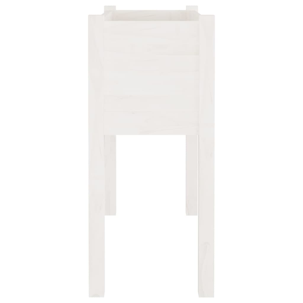 Jardineras 2 Uds Madera Maciza De Pino Blanco 70x31x70 Cm_4
