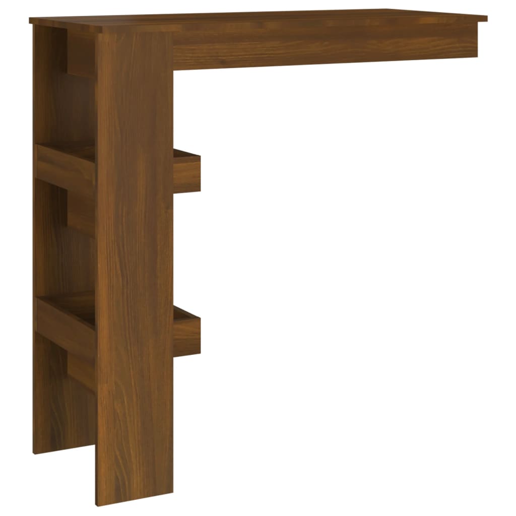 Mesa De Bar De Pared Contrachapada Roble Marrón 102x45x103,5cm_3