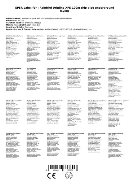 Tubería De Riego Por Goteo 100m, Riego Subterráneo Para Jardín Y Césped_1