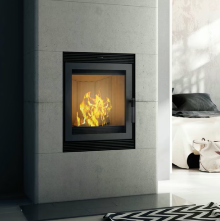 Bricosol Chimenea De Leña De Acero Kratki Blanka 8 Kw Ø 160_0