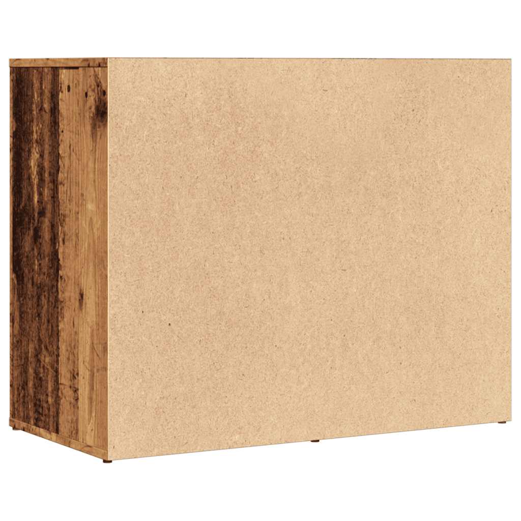 Mueble De Vestidor Madera De Ingeniería Madera Vieja 80x40x65cm_5