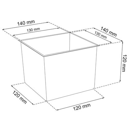 Maceta Alta Urbi 4 Litros, De Plastico, 14 X 14 X 26,5 Cm En Color Blanco_3