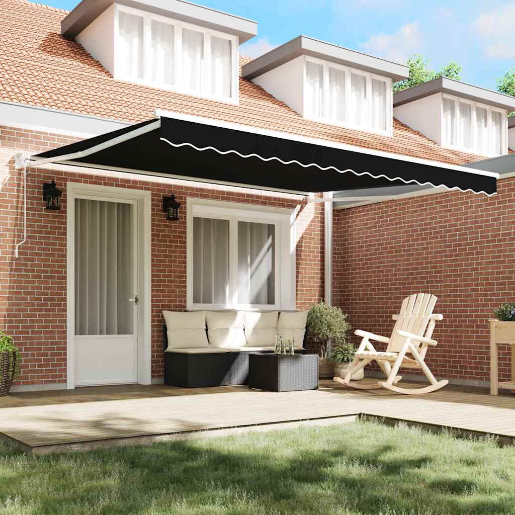 Toldo Negro 400 X 300 Cm Poliéster Y Metal_2