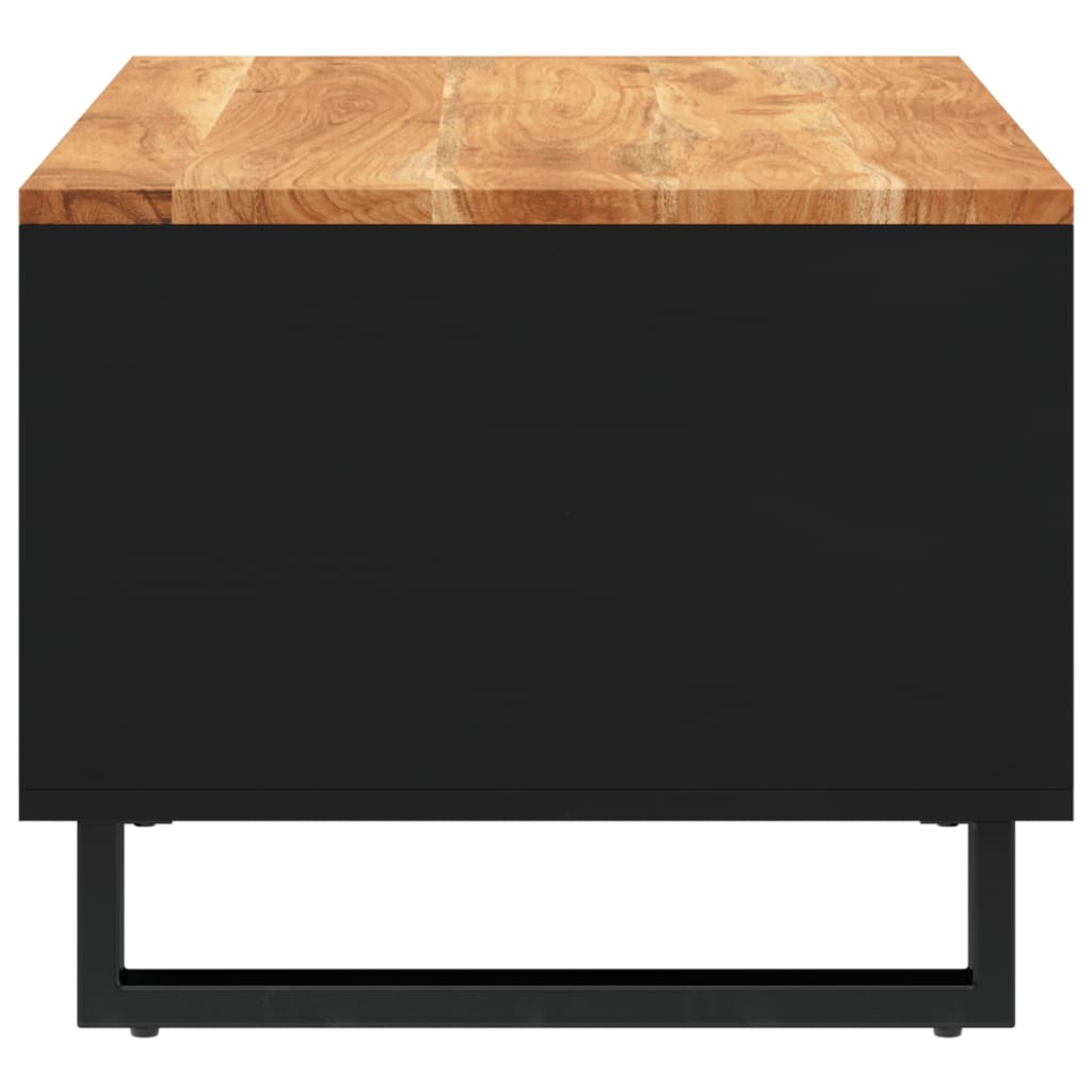 Mesa De Centro De Madera Maciza De Acacia 90x50x40 Cm_2