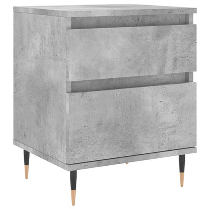 Mesita De Noche Madera De Ingeniería Gris Hormigón 40x35x50 Cm_0